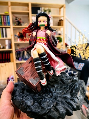 Game Demon Slayer Nezuko Kamado Figure Anime Model Halloween Toy Gift 17cm NEW - Picture 3 of 6