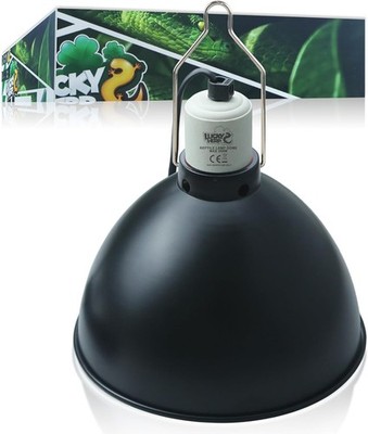 LUCKY HERP 20.5cm Reptilien Terrarium Dome Lampen, E27 Aluminium Reflektorlampe