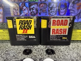 Road Rash Lot of 2: Sega Genesis Electronic Arts Road Rash I & II Tested Working