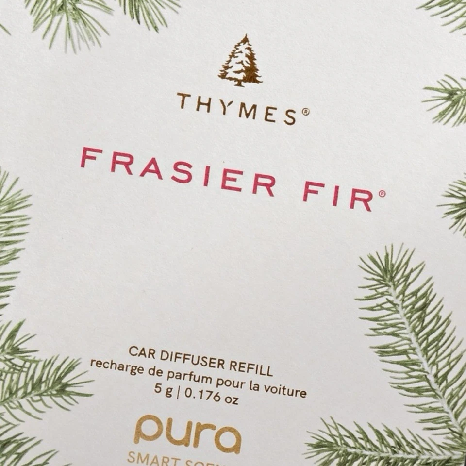 THYMES FOR PURA CAR DIFFUSER REFILL FRASIER FIR NWT - Image 3 of 4