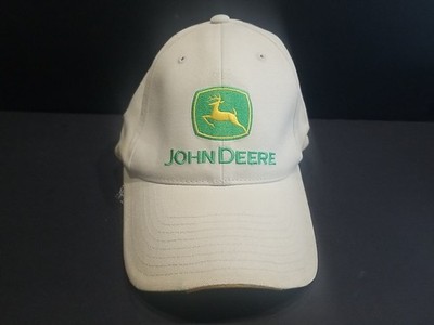 JOHN DEERE BEAUTIFUL CARY FRANCIS ADJUSTABLE STRAP OFF WHITE HAT CAP ***
