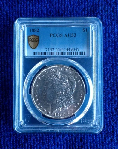 1882 MORGAN SILVER DOLLAR AU53  U.S. MINT 90%