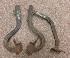 1936 Chevrolet Coupe Trunk Lid Hinges W Stay Up Arm Original Gm Patina
