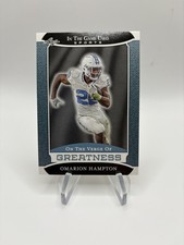 2024 Leaf In The Game Used Verge of Greatness Platinum Omarion Hampton #VG-42 RC
