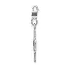 Amore La Vita Silver  Polished 4-way Medal Charm with Fancy Lobster Clasp QCC499