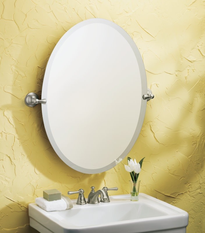Moen dn6892 Nickel Sage 23"W X 26"H Wall Mounted Mirror With Spotresist