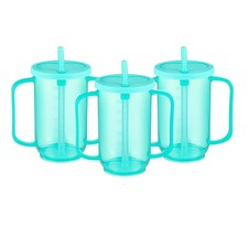 3 Pcs Adult Sippy Cups for Elderly, 12 Oz Plastic Spill Proof Cups for3323