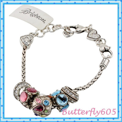 Brighton ABC Slide Bedazzled Bead Roundabout Spacers Bracelet NWT