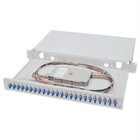 DIGITUS LWL Glasfaser Spleißbox 1HE bestückt 24x LC Duplex OS2 Spleißkassette