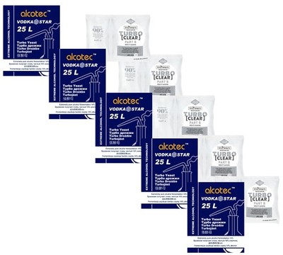 Alcotec Vodka Star Turbo Yeast & Still Spirits Clear Combo 5 Pack Distilling