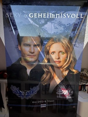 Buffy und Angel  Vintage Sammlerstücke/Banner Und Zwei Versch. Pappaufsteller
