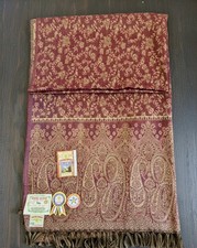 Pure cashmere Vintage Paisly Pashmina Shawl Traditional Design. 50*100