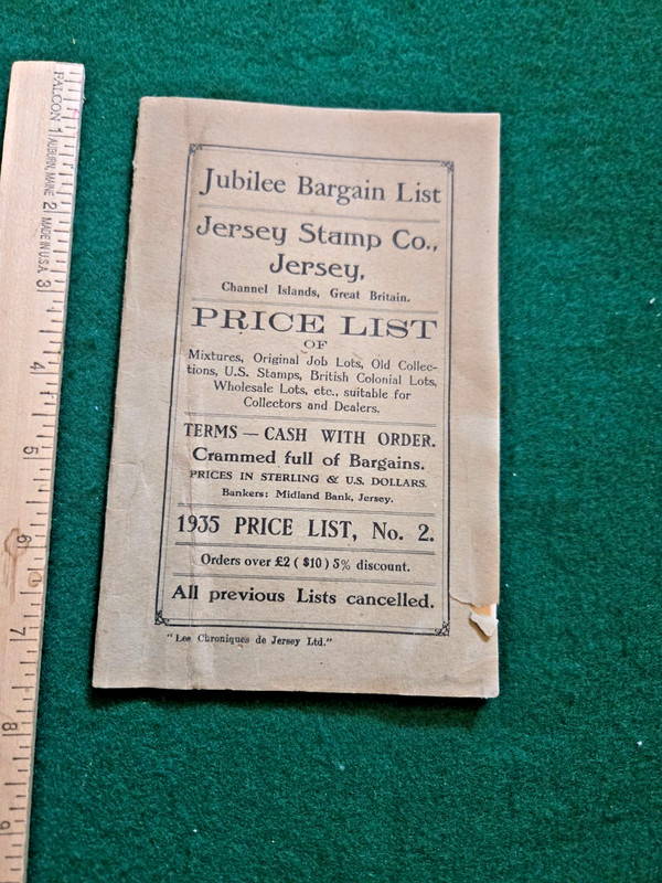 Jersey Stamp Co Channel Islands Great Britain 1935 Jubilee Bargain List