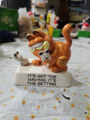 Enesco Garfield Cat Mice Its Not The Having Its The Getting Figure Figurine Rare