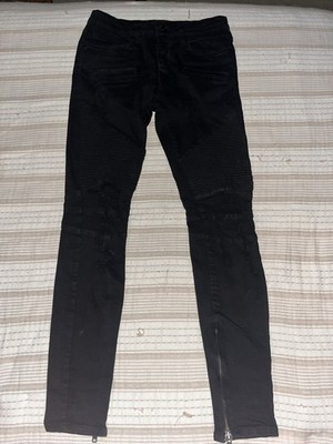 Forever 21 Men's Jeans- Skinny/Stretch Distressed, Faded Denim Sz 31
