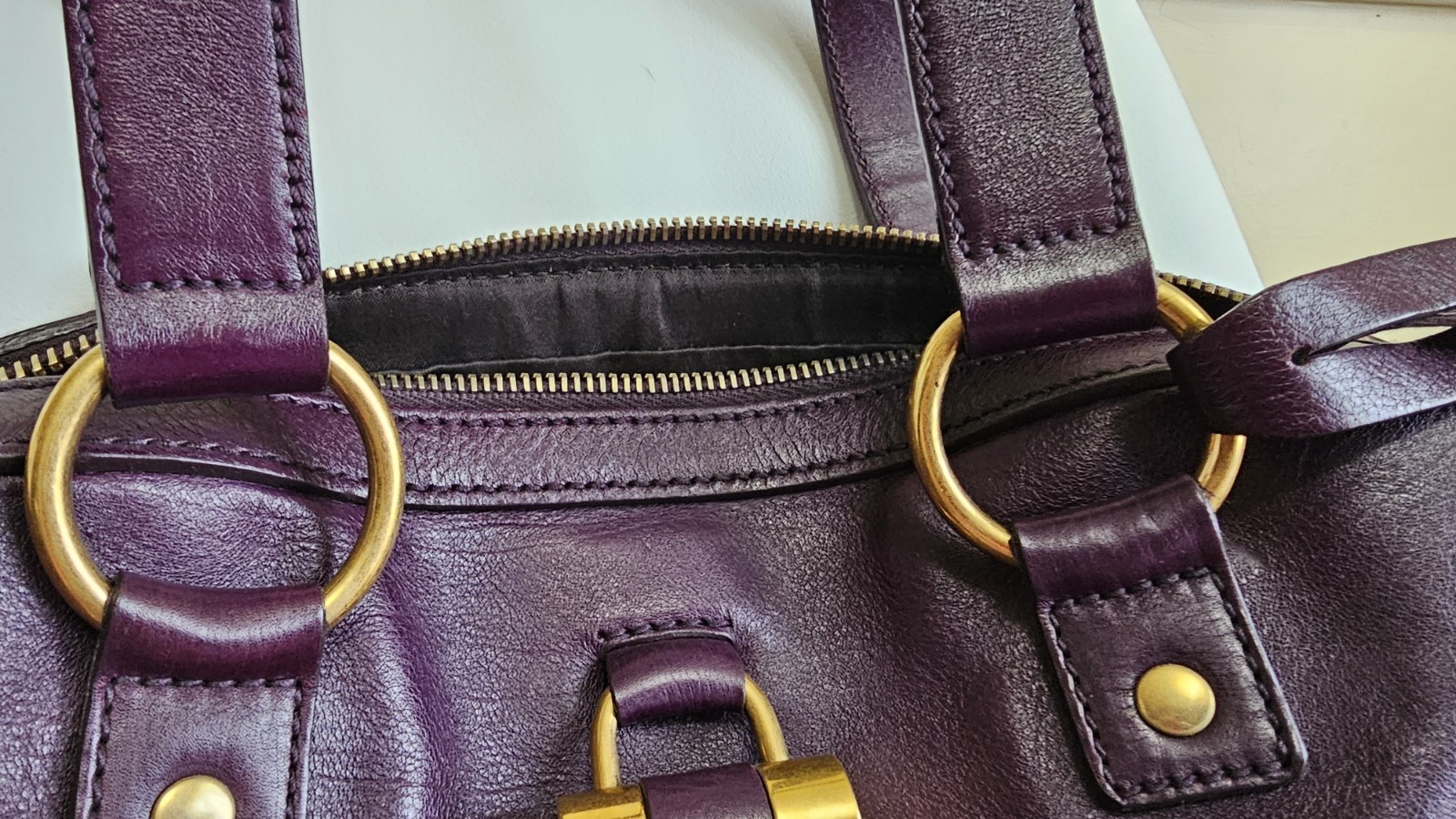 YSL Yves Saint Laurent Purple Muse Rive Gauche Sh… - image 15