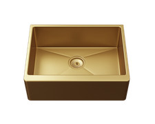 Belfast Butler Farmhouse Style Gold Kitchen Sink + Waste 600mm x 450mm Möckeln