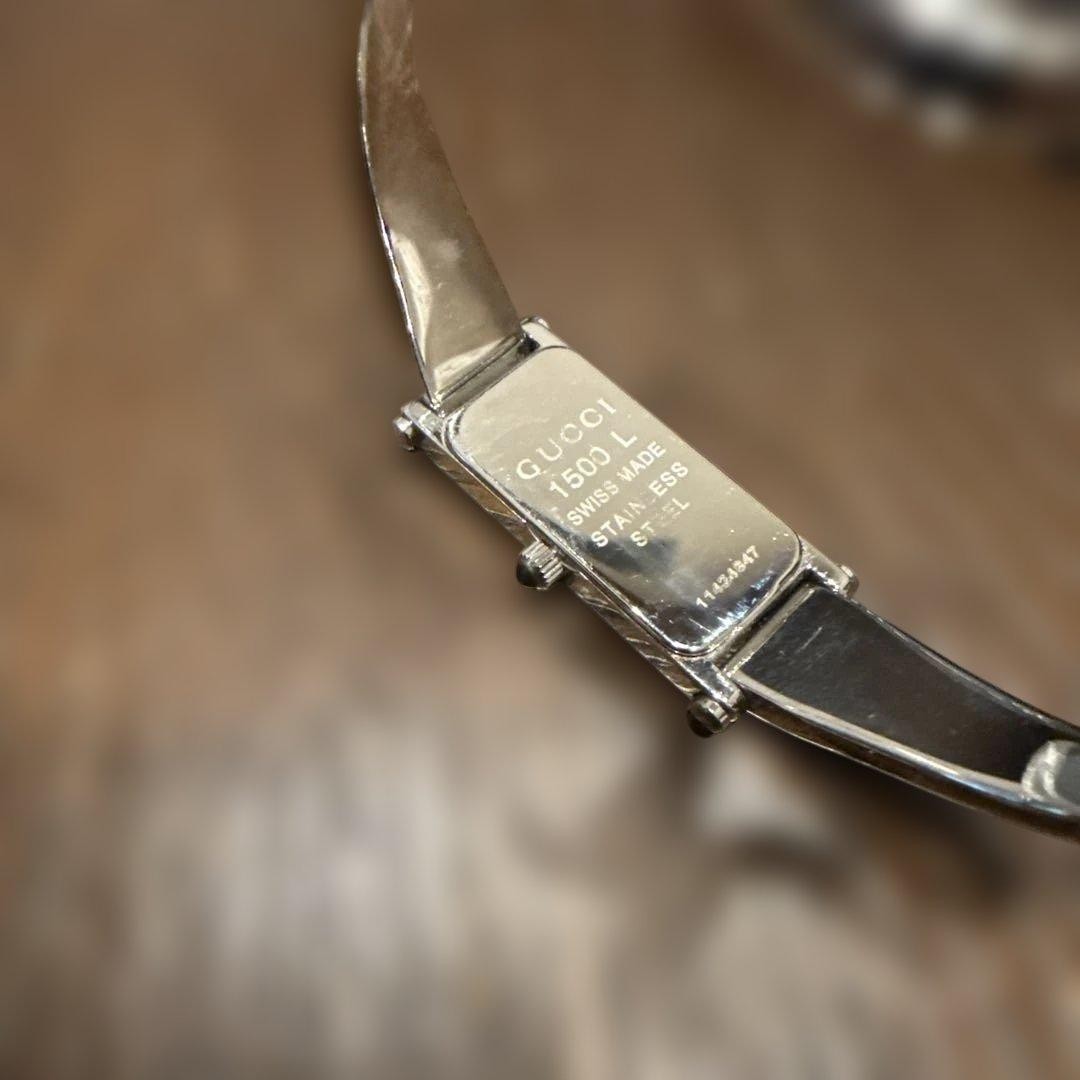 GUCCI Silver Watch with Rectangular Dial - image 2