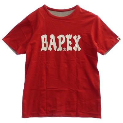 A Bathing Ape BAPE EXCLUSIVE Double Face Red Cotton TShirt M