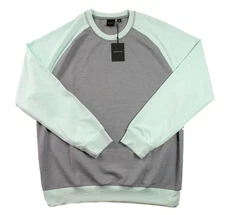 Dunning Golf Mens Sweatshirt M Long Sleeve Pullover Regular Fit Seafoam $118 NEW
