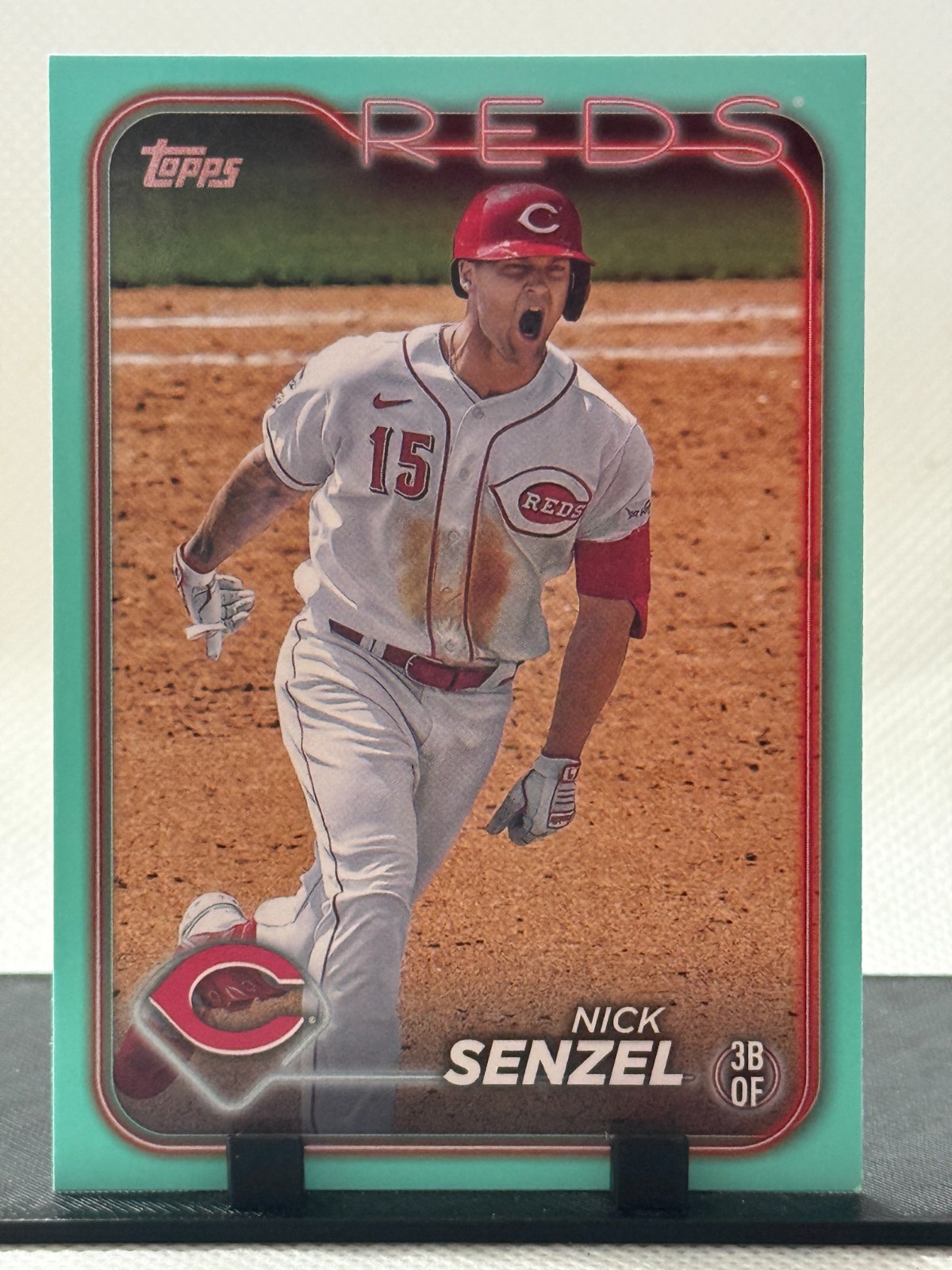 2024 Topps Fanatics AQUA PARALLEL Nick Senzel #338 Cincinnati Reds