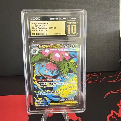 CGC PRISTINE 10 Mega Venusaur ex 155/132 Mega Evolution Ultra Rare Holo