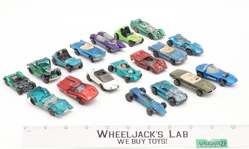 Lot of 18 Redlines Vehicles/Trucks/Cars by Hot Wheels Vintage 1960s/70s Toy Cars