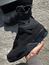 Nike Air Jordan 4 Retro 'Black Cat' Stealth All Black Men's Sizes 8-12