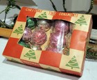 Vintage Small Glass Sarco Japan Mini Multicolor Ball Christmas Ornaments — photo 3