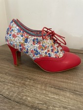 Fabulous Joe Browns Women's Rockabilly Retro Floral Heel Shoes UK Size 5 Boxed