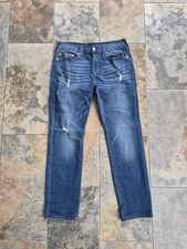 True Religion Jeans Geno Big T Relaxed Slim Fit Denim Men 36x32 No Flap Pockets