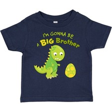 Inktastic I'm Gonna Be A Big Brother-dino Toddler T-Shirt Siblings Dinosaur Cute