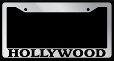 Chrome License Plate Frame "Hollywood" Auto Accessory 1353