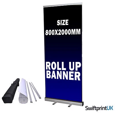 SWIFTPRINTUK Roller Banner Printed Your Artwork - Pop/Roll/Pull up Display Exhibition Stand