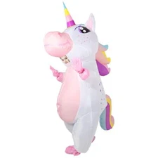 Inflatable Unicorn Costume Adult Funny Halloween Inflatable Costume Blow Up C...