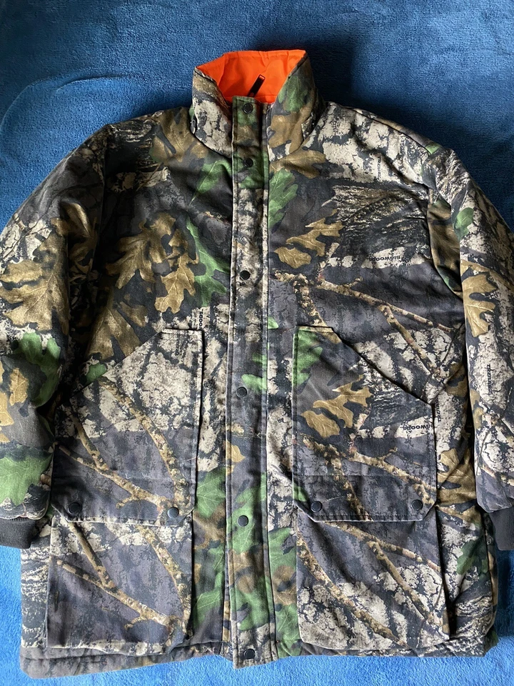 Chaqueta reversible Northwest Territory BIGWOODS camuflada naranja para hombre talla XL Foto 3 de 4