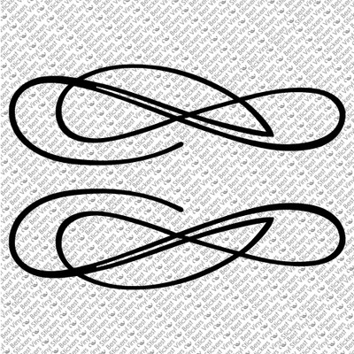 Pinstripe Vinyl Decal Set - Chopper, Bike, Fender, Tank, Car Window Stickers (PS-18) 10 thumbnail image