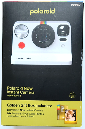 Polaroid Now Gen 2 Instant Camera + Color Film Bundle (16 Photos)