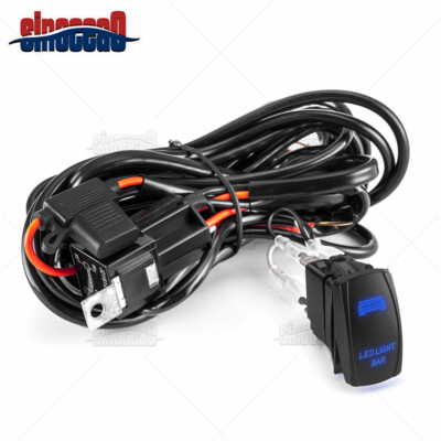 12V LED Light Bar Wiring Harness Kit With Rocker Switch - For Polaris Ranger 570 900 XP, UTVs, Trucks
