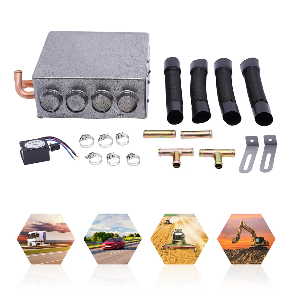 SENDERPICK Universal Under Dash Heater 12V Heat Defroster w/ Speed Switch Car Truck 4 Ports