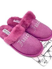 JUICY COUTURE Kisses Bling Slippers Sandals Women's SIZE MEDIUM 6.5-7.5 Hot Pink