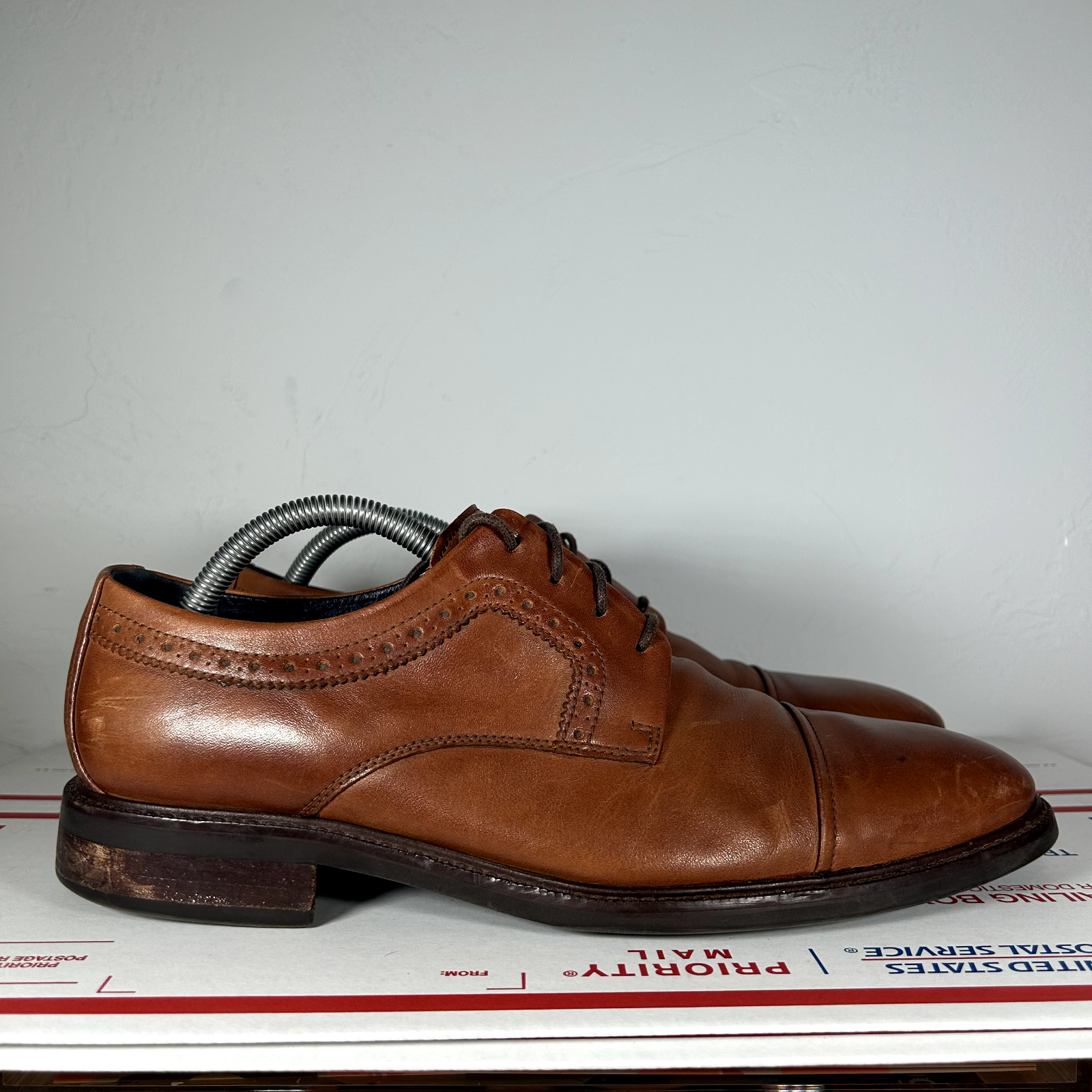 SAOLA Scarpe eleganti Cole Haan Buckland marrone Oxford punta a cappuccio C28882 uomo taglia 10 M