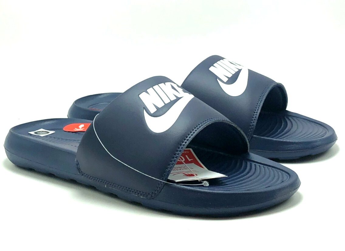 NEW* Men NIKE VICTORI ONE SLIDES Midnight Navy (CN9675 401 
