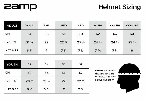 Zamp Helmet RZ62 Hans Hybrid Compatible Holes Snell 2020 Approved