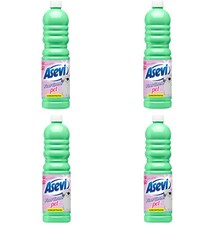 4 x 1L Asevi Anti Odour Floor Cleaner Pet Concentrated For All Types Of Floors 5.00 per litre