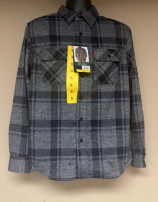 Chaps Men's Long Sleeve Lakeland Knit Flannel Shirt C14