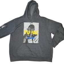 2 Pac Shakur Hoodie XXL Grey Rap Legend West Coast Tupac