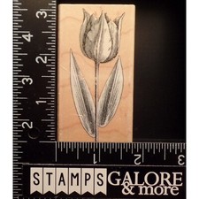 Hero Arts Rubber Stamps F1936 SMALL TULIP ETCHING GARDEN FLOWERS 2743