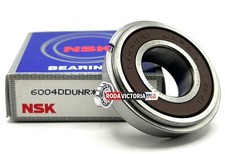NSK 6004 DDU NR Ball Bearing, Rubber Sealed  Snap Ring 6004 2RS NR 20x42x12 mm