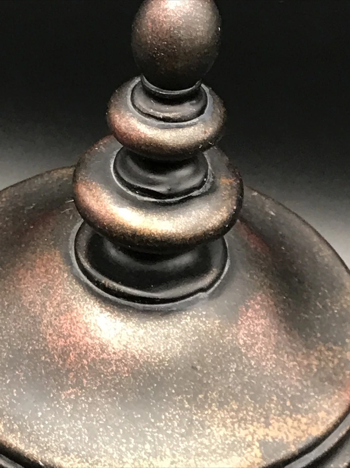 "Frasco de boticario Hobby Lobby 14"" decoración del hogar leopardo marrón ámbar vidrio y resina" Foto 3 de 4